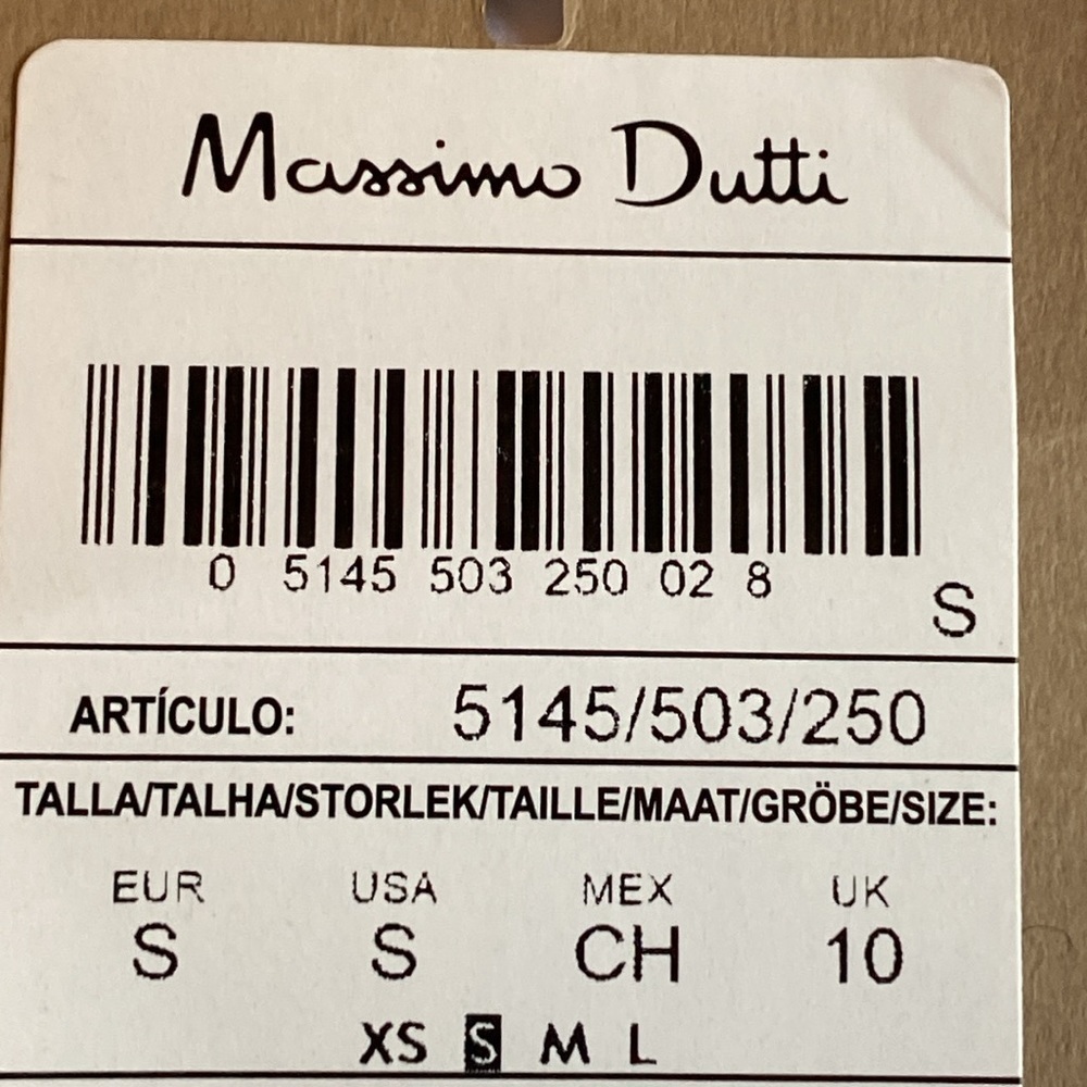 NWT. Massimo Dutti White Poplin Shirt with Side Seam Details. Size S. - Picture 9 of 11
